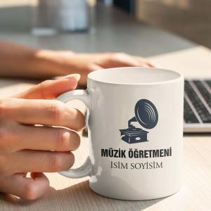 Müzik Öğretmeni Tasarımlı Kupa