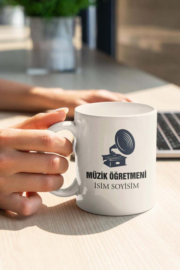 Müzik Öğretmeni Tasarımlı Kupa