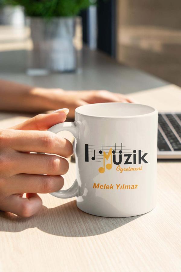 Müzik Öğretmeni Tasarımlı Kupa
