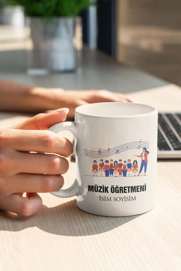 Müzik Öğretmeni Tasarımlı Kupa