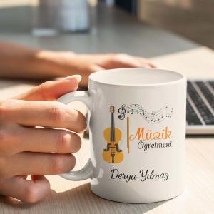 Müzik Öğretmeni Tasarımlı Kupa