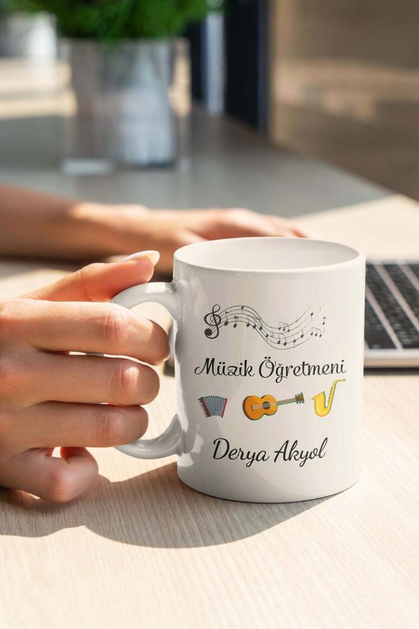 Müzik Öğretmeni Tasarımlı Kupa