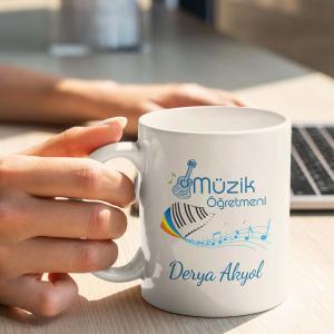 Müzik Öğretmeni Tasarımlı Kupa