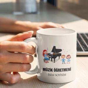 Müzik Öğretmeni Tasarımlı Kupa