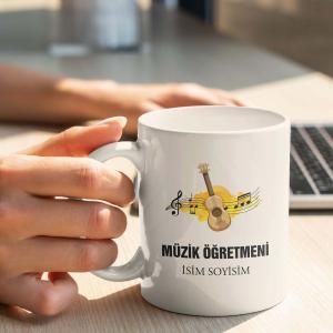 Müzik Öğretmeni Tasarımlı Kupa