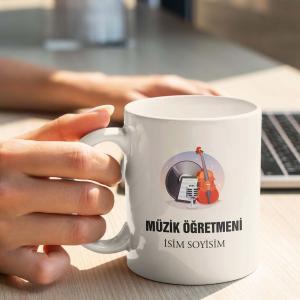 Müzik Öğretmeni Tasarımlı Kupa