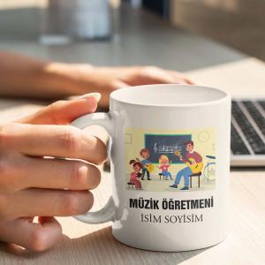 Müzik Öğretmeni Tasarımlı Kupa