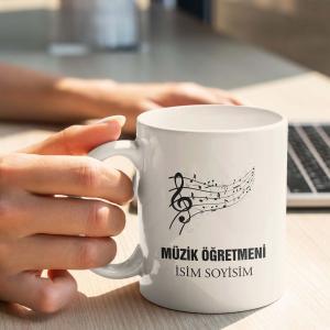 Müzik Öğretmeni Tasarımlı Kupa
