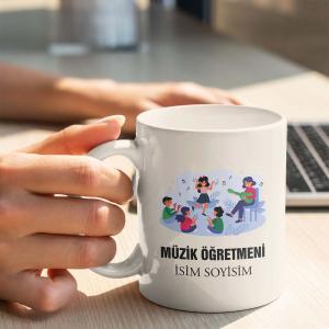 Müzik Öğretmeni Tasarımlı Kupa