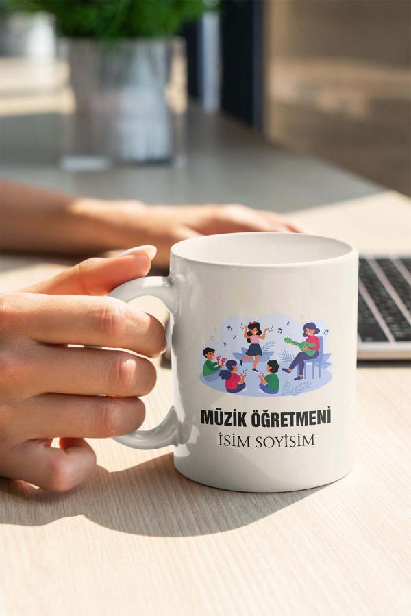 Müzik Öğretmeni Tasarımlı Kupa