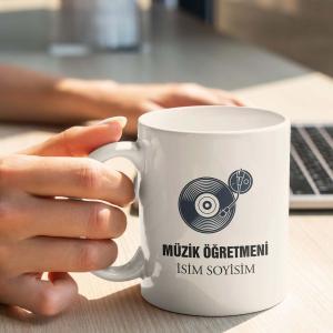 Müzik Öğretmeni Tasarımlı Kupa