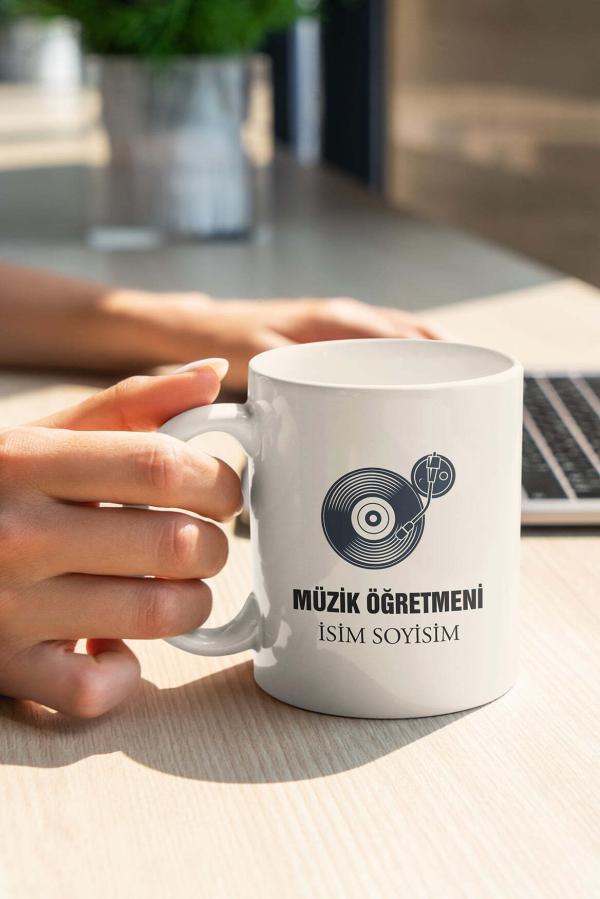 Müzik Öğretmeni Tasarımlı Kupa