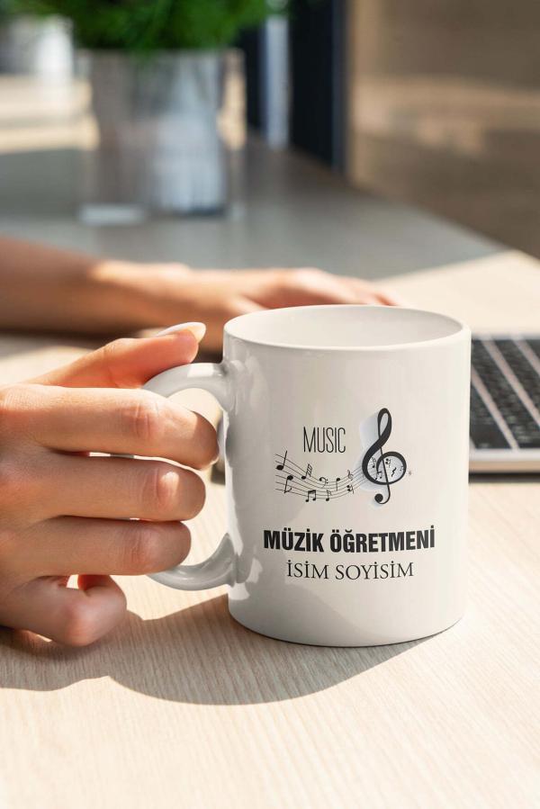 Müzik Öğretmeni Tasarımlı Kupa