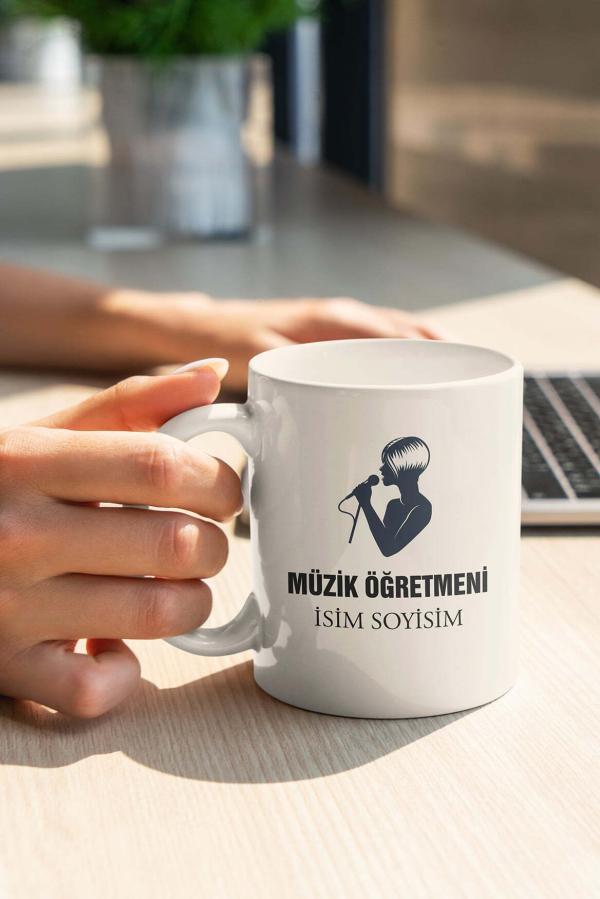 Müzik Öğretmeni Tasarımlı Kupa