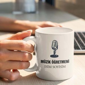 Müzik Öğretmeni Tasarımlı Kupa