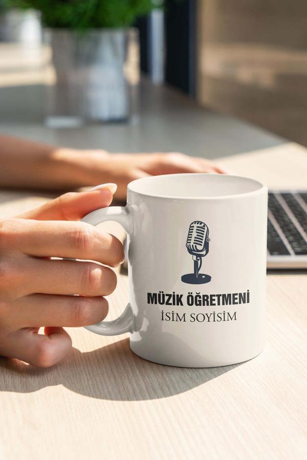 Müzik Öğretmeni Tasarımlı Kupa