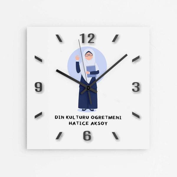 Kişiye Özel Din Kültürü Öğretmeni Duvar Saati