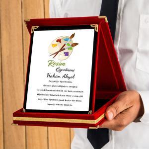 Kişiye Özel Resimli Öğretmen Plaketi
