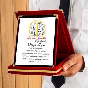Kişiye Özel Resimli Öğretmen Plaketi