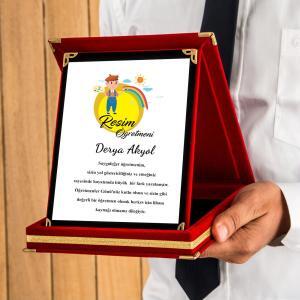 Kişiye Özel Resimli Öğretmen Plaketi