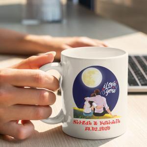 Sevgililer Günü Tasarımlı Kupa
