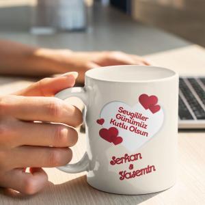 Sevgililer Günü Tasarımlı Kupa