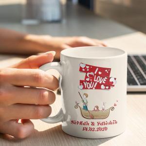 Sevgililer Günü Tasarımlı Kupa