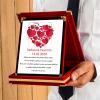 Sevgililer Günü Tasarımlı Plaket