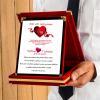 Sevgililer Günü Tasarımlı Plaket