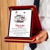 Sevgililer Günü Tasarımlı Plaket