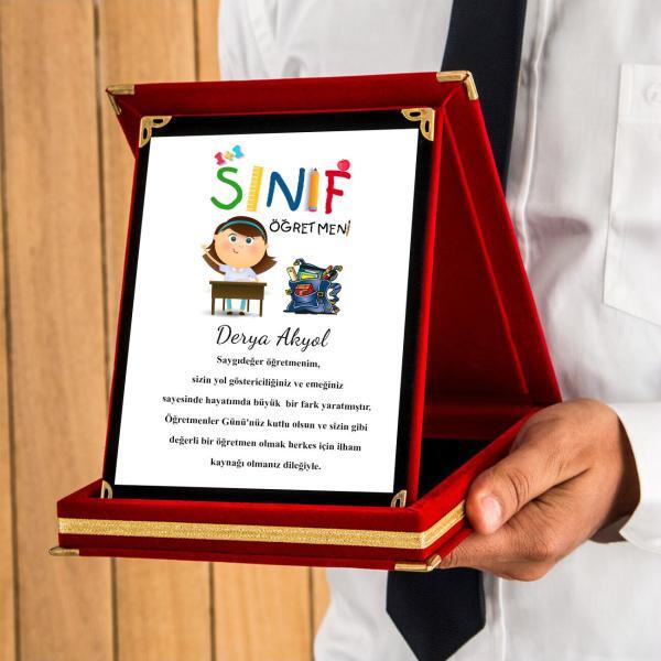 Kişiye Özel Sınıf Öğretmeni Plaketi