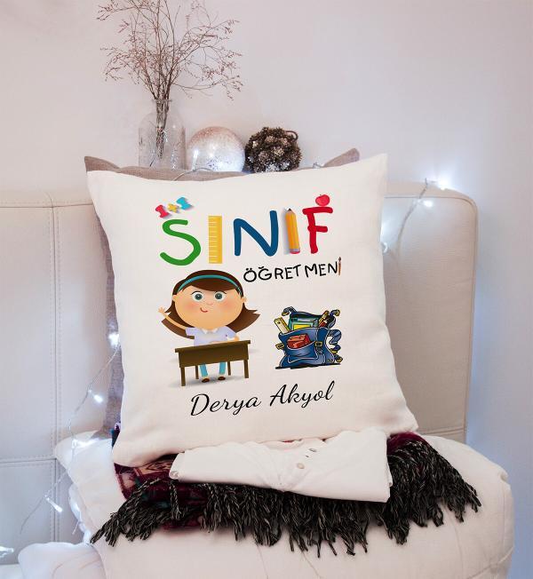 Kişiye Özel Sınıf Öğretmeni Yastık