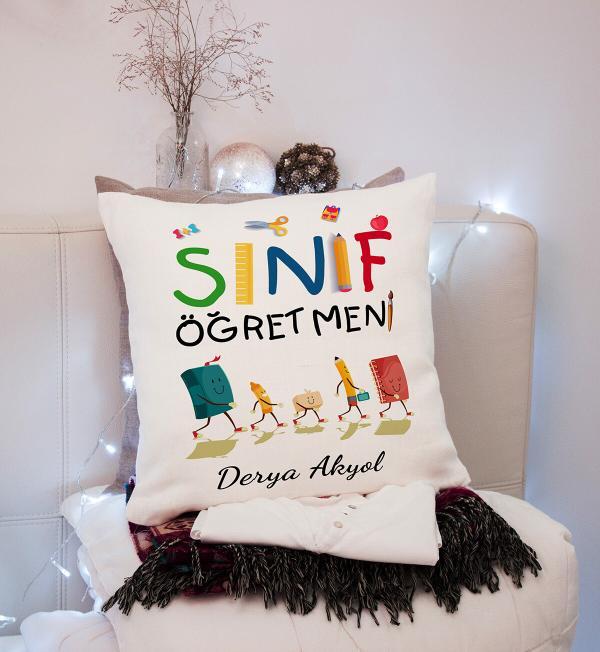 Kişiye Özel Sınıf Öğretmeni Yastık
