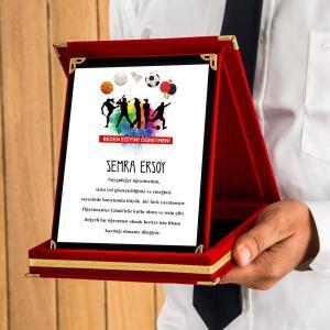Kişiye Özel Spor Öğretmeni Plaketi