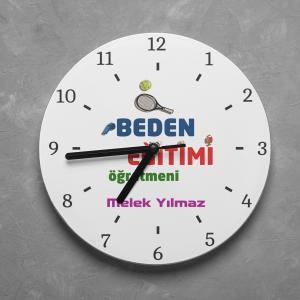 Kişiye Özel Spor Öğretmeni Yuvarlak Duvar Saati