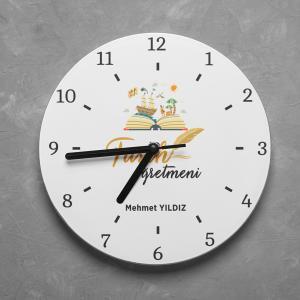 Kişiye Özel Tarih Öğretmeni Yuvarlak Duvar Saati