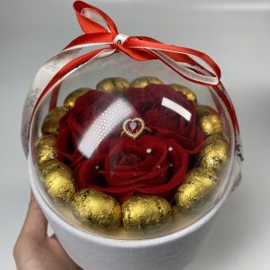 Kalp Yüzüklü Hediye Kutusu