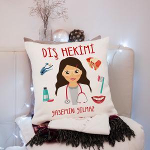 Diş Hekimi Tasarımlı Yastık
