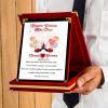 Sevgililer Günü Tasarımlı Plaket
