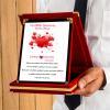 Sevgililer Günü Tasarımlı Plaket