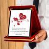 Sevgililer Günü Tasarımlı Plaket