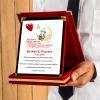 Sevgililer Günü Tasarımlı Plaket