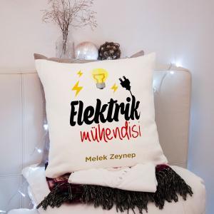 Elektrik Mühendisliği Temalı Tasarımlı Yastık
