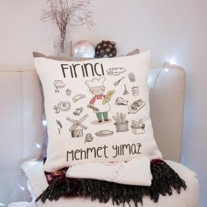 Fırıncı Tasarımlı Yastık