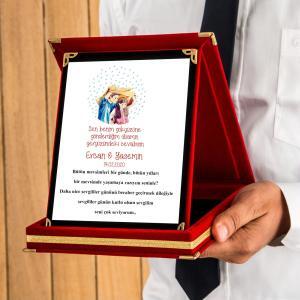 Sevgililer Günü Tasarımlı Plaket