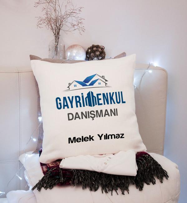 Gayri Menkul Danışmanı Tasarımlı Yastık