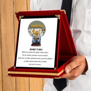 Gazete Tasarımlı Plaket