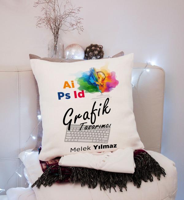 Grafik Tasarımlı Yastık