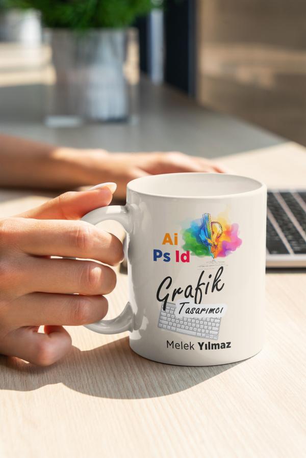 Grafik Tasarımlı Kupa