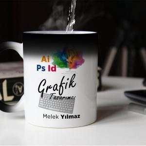 Grafik Tasarımlı Sihirli Kupa